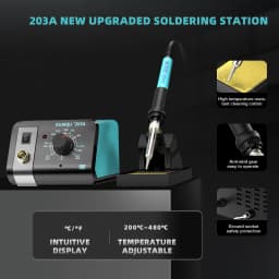 KUAIQU 75W Knob/Digital Display Soldering Station 200~480°C Adjustable Soldering Iron 392~896°F Welding Tools For Phone PCB