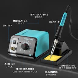 KUAIQU 75W Knob/Digital Display Soldering Station 200~480°C Adjustable Soldering Iron 392~896°F Welding Tools For Phone PCB