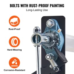 SucceBuy Hand Crank Tarp Roller Kit Manual Cab Level Tarp Roller with7"Sponge-Wrapped Handle for Trucks Trailers (No Tarp)
