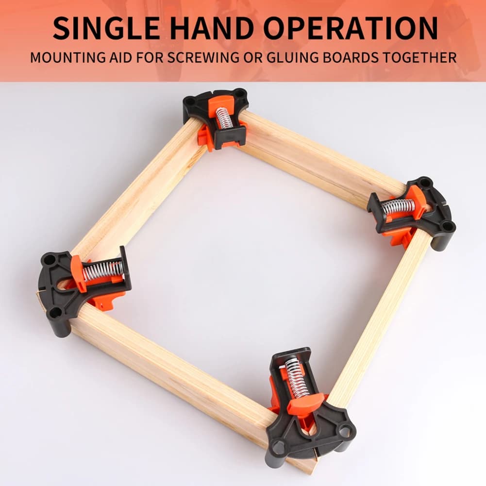 1pc 90 Degree Right Angle Clamp Fixing Clips Corner Woodworking Positioning Tool