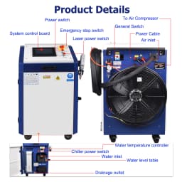 3000W Raycus 4 IN 1 Laser Welder SUP28T Laser Gun Handheld Laser Welding Cutting Cleaning Soldering Machine for Metal