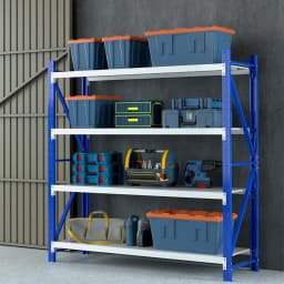 Heavy Duty 2Mx2M Warehouse Shelving Garage Storage Rack Adjustable Metal Organizer Stand Industrial Utility Rack for Home Shop Warehouse