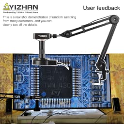 YIZHAN 60MP 48MP 4K Electronic Digital Microscope For Soldering 1080P HDMI VGA USB Industrial Camera 150xLens FoldBracket Remote