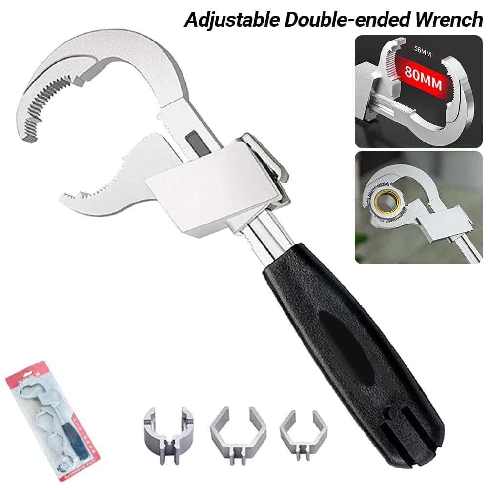 AU Multifunction Adjustable Double-ended Wrench Bathroom Water Pipe Spanner Tool