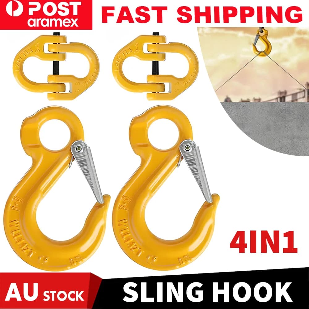 2PCS 1.12T European Eye Shaped Sliding Hook+Double Ring Buckle Set Part