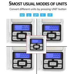 Pocket Digital Mini Scales 0.01g 500g Precision Weight Balance Silver Mel