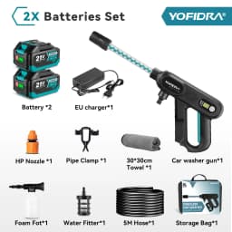 YOFIDRA 220Bar Brushless High Pressure Car Washer Gun 3 Gear Electric Washing Water Wash Spray Gun For Makita 21V Battery Pin