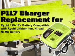 P117B 18V MAX Battery Charger Replace for Ryobi P102 P104 P105 P106 P108 Tool Battery pin