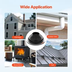 SucceBuy Roof Pipe Flashing Boots Fit Pipe OD 6"to11" Flexible EDPM Roofing Jack Pipe Flashing High Temp -67℉to 212℉ for Chimney