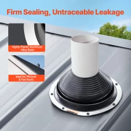 SucceBuy Roof Pipe Flashing Boots Fit Pipe OD 6"to11" Flexible EDPM Roofing Jack Pipe Flashing High Temp -67℉to 212℉ for Chimney