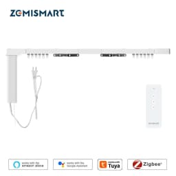 Zemismart Zigbee 3.0 Smart Curtain Track Work with Tuya Zigbee Hub SmartThings Alexa Google Home Assistant Electric Curtains