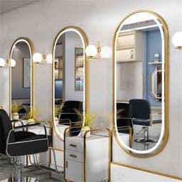 Oval Smart Mirror - LED Illuminated Vanity Bathroom Full Body Mirror with Anti-Fog, Gold Aluminum Frame