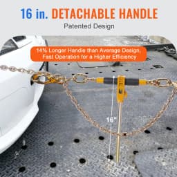 SucceBuy 2 PCS Ratchet Chain Binder 3/8"-1/2" with G80 Chains 12000 lbs Adjusting Handle Tie Down Hauling for Flatbed Trailer
