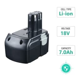 1/2/4Pcs 7.0Ah Li-on EBM1830 Replace for Hitachi 18V Battery Pin BCL1815 BCL1820 BCL1825 BCL1830 Compatible With Cordless Tools