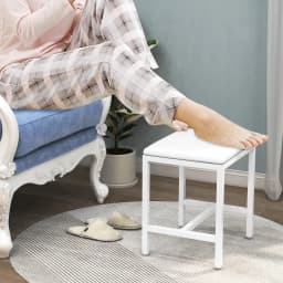 Modern Comfortable Vanity Stool Chair with Padded Cushion Soft Seat for Makeup Vanity Dressing Table Bedroom Furniture