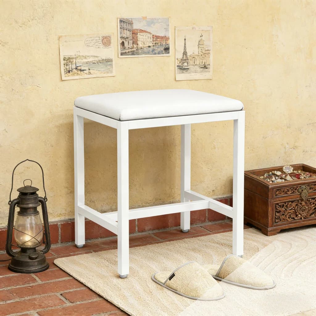 Modern Comfortable Vanity Stool Chair with Padded Cushion Soft Seat for Makeup Vanity Dressing Table Bedroom Furniture