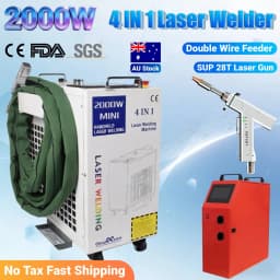 2000W KPL 4 IN 1 Fiber Laser Welding Cutting Cleaning Machine Upgrade SUP 28T Handheld Laser Welder Double Wire Feeder for Metal