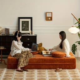 Cream sand hair bed, folding living room sofa, multi-function sofa, apartment high elastic foam double sofa