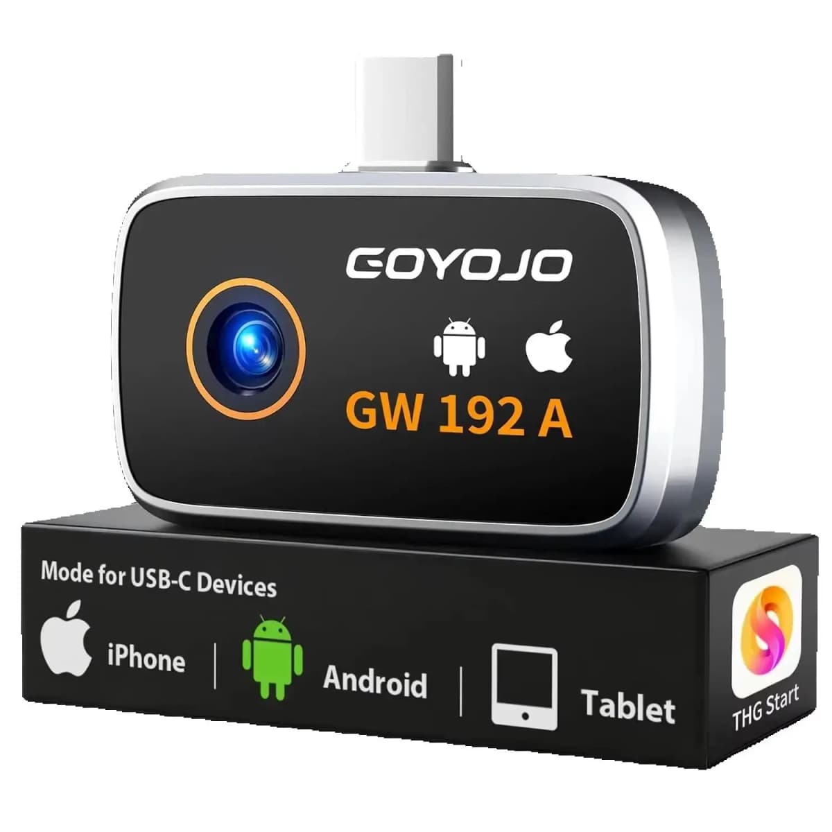 GW340 GW192A Thermal Camera with USB-C iPhone & Android Device, 512x384 Super Resolution, 256x192 Thermal Imager -4°F~752°F