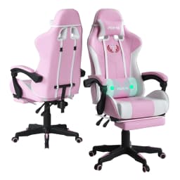 Gaming Chair Home Office Ergonomic 2-Point Massage Reclining Computer Chair