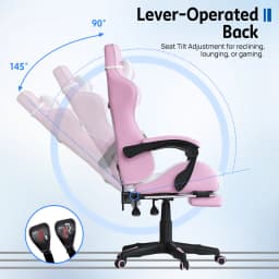 Gaming Chair Home Office Ergonomic 2-Point Massage Reclining Computer Chair