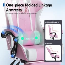 Gaming Chair Home Office Ergonomic 2-Point Massage Reclining Computer Chair