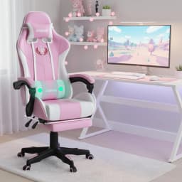 Gaming Chair Home Office Ergonomic 2-Point Massage Reclining Computer Chair