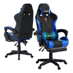 Gaming Chair Home Office Ergonomic 2-Point Massage Reclining Computer Chair