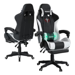 Gaming Chair Home Office Ergonomic 2-Point Massage Reclining Computer Chair