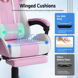 Gaming Chair Home Office Ergonomic 2-Point Massage Reclining Computer Chair