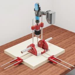 Allsome Precision Drill Guide for Power Drills,Multi-Angle Guide Attachment Holder with chuck for Flat and Round Workpieces