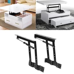 2pcs Lift Up Coffee Table Mechanism Hardware Lift Frame Furniture Hydraulic Hinge