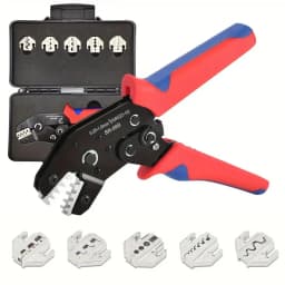 7Pcs Ratchet Crimper Plier Crimping Tool Cable Wire Electrical Terminals Kit