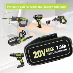 1/2/4Pcs 7.0Ah WA3551 Replace for Worx 20V Li-on Battery Pin WA3553 WA3556 WA3570,Compatible with WX390 WX178 Cordless Tools