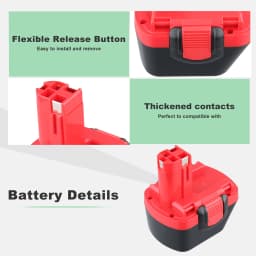 1/2/4Pcs 4.8Ah NI-MH BAT043 Replace for 12V Bosch Battery Pin BAT045 BAT046 BAT049 BAT120 Compatible With Power Cordless Tools