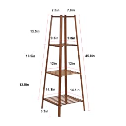 Bamboo Tall Plant Stand Indoor Outdoor Flower Display Shelf Corner Storage Rack