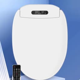 Smart Bidet Toilet Seat with Remote Control Heated Seat Instant Warm Water Antibacterial Nozzle Air Dryer for Bathroom Comfort