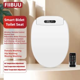 Smart Bidet Toilet Seat with Remote Control Heated Seat Instant Warm Water Antibacterial Nozzle Air Dryer for Bathroom Comfort