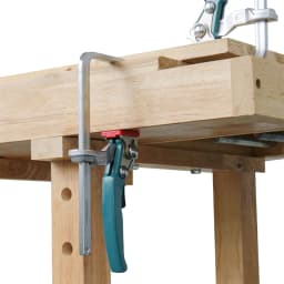 Allsome 2pcs Ratcheting Table Clamp, Quick Release Clamp For MFT and Guide Rail System, Bar Clamp