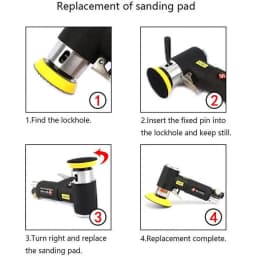 NEW 1"/2"/3" Random Orbit Air Sander Mini Grinding Machine Car Polisher Buffer