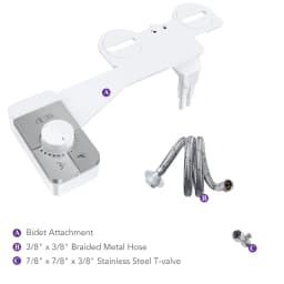 Bidet Attachment for Toilet, Non-Electric Bidet Ultra-Slim Dual Nozzle (Feminine/Rear Wash), Adjustable Pressure Control