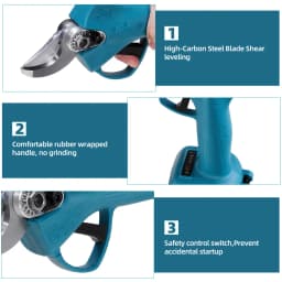 30mm Cordless Rechargeable Electric Pruning Shears Secateur Cutter 2xBattery