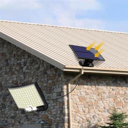 Solar split wall light 106LED remote control human body sensing wall light outdoor