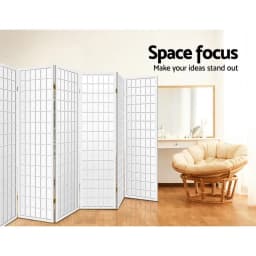 8 Panel White Room Divider Screen 348x179cm Folding Privacy Partition for Home Office Bedroom Living Room Decor