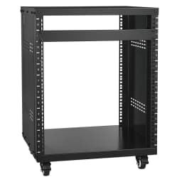 SucceBuy 12U AV Rack Stand Network Stereo Recording Studio Rack Special Vents for 19" Audio Video Musical& IT Equipment Mounting