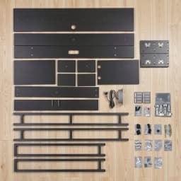 King Single Bed Headboard Storage Charging Station Black