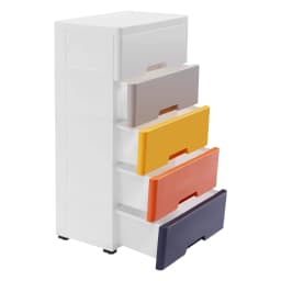 5 Drawers Storage Cabinet with Wheels Plastic Drawers Dresser Closet Drawers Tall Dresser Organizer for Clothes 17.1*11.4*31.5in
