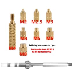Heat Set Insert Tool M2-M8 Hot Melt Brass Knurled Nut Embedded Insertion Tip Press Adapter TS100/TS101 Soldering Iron
