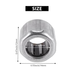 10Pcs Needle Bearing HF081412 Outer One-Way Needle Roller Bearing 8X14x12mm For Manufacturing Industry