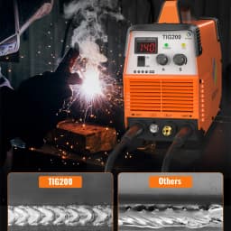 HITBOX TIG200 2 in 1 Welding Machine MMA/HF TIG Arc Force Hot Start IGBT Inverter Stick Welder for Outdoor Home DIY 220V AU Plug